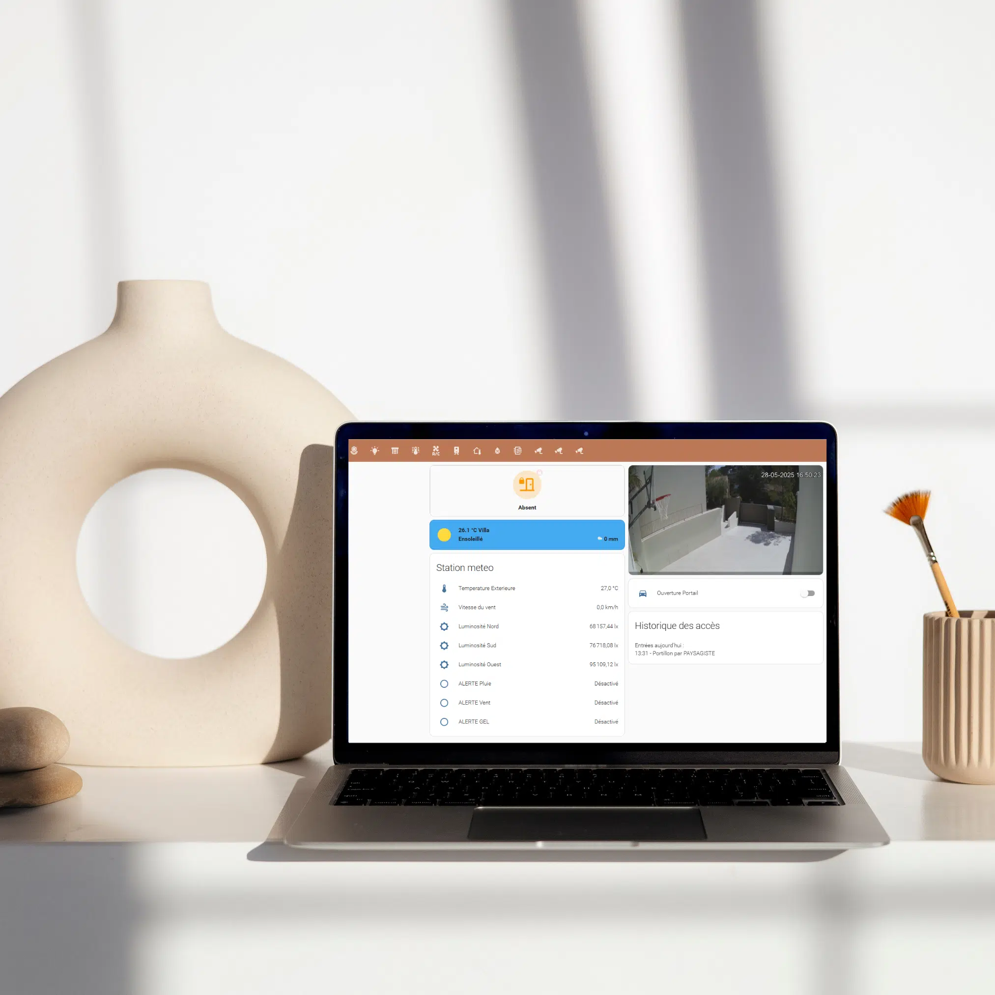 Interface utilisateur - Alarme et surveillance